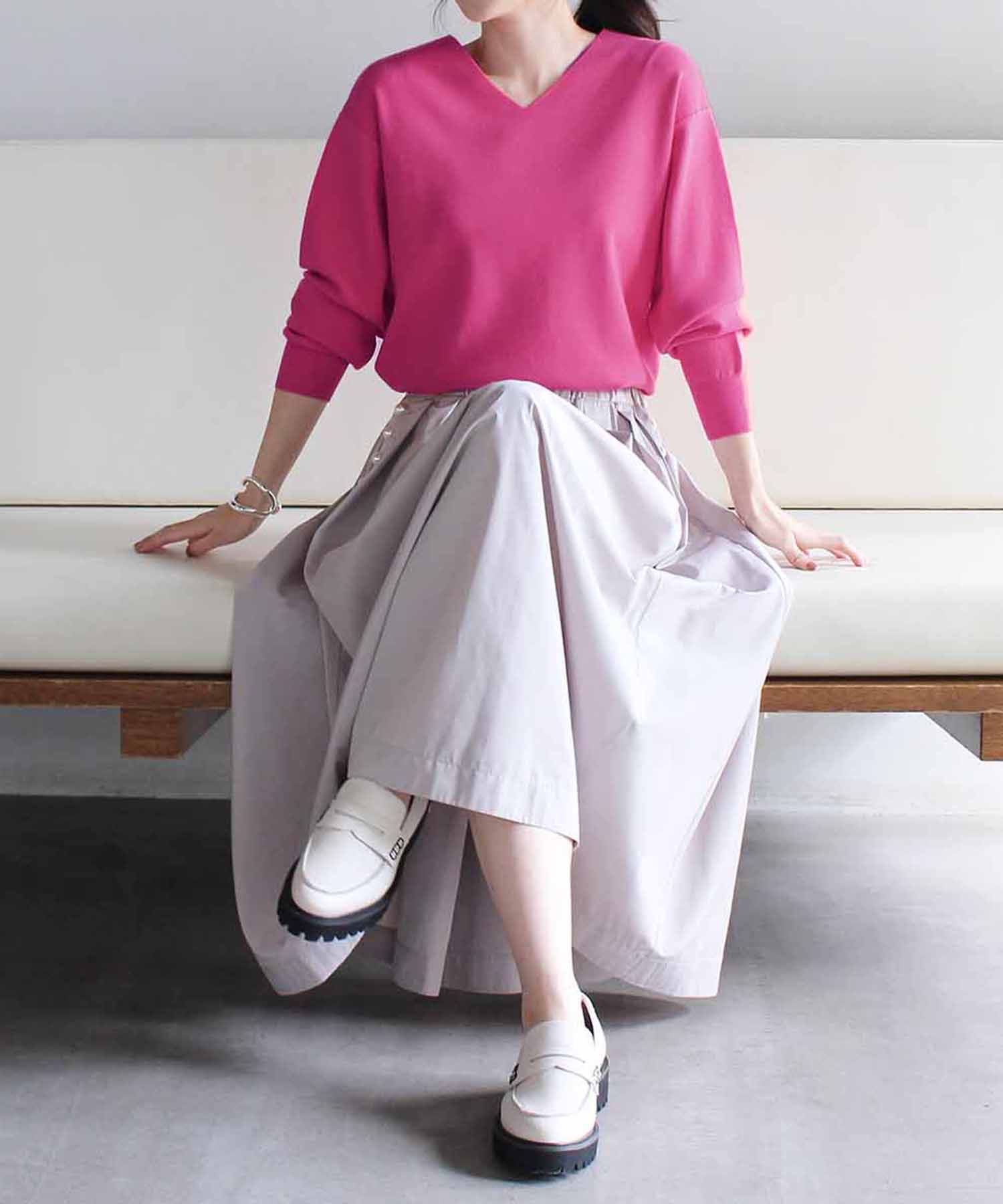 前後2way ベーシックニット SNOWY | AND ON JIONE STORE（アンドオン